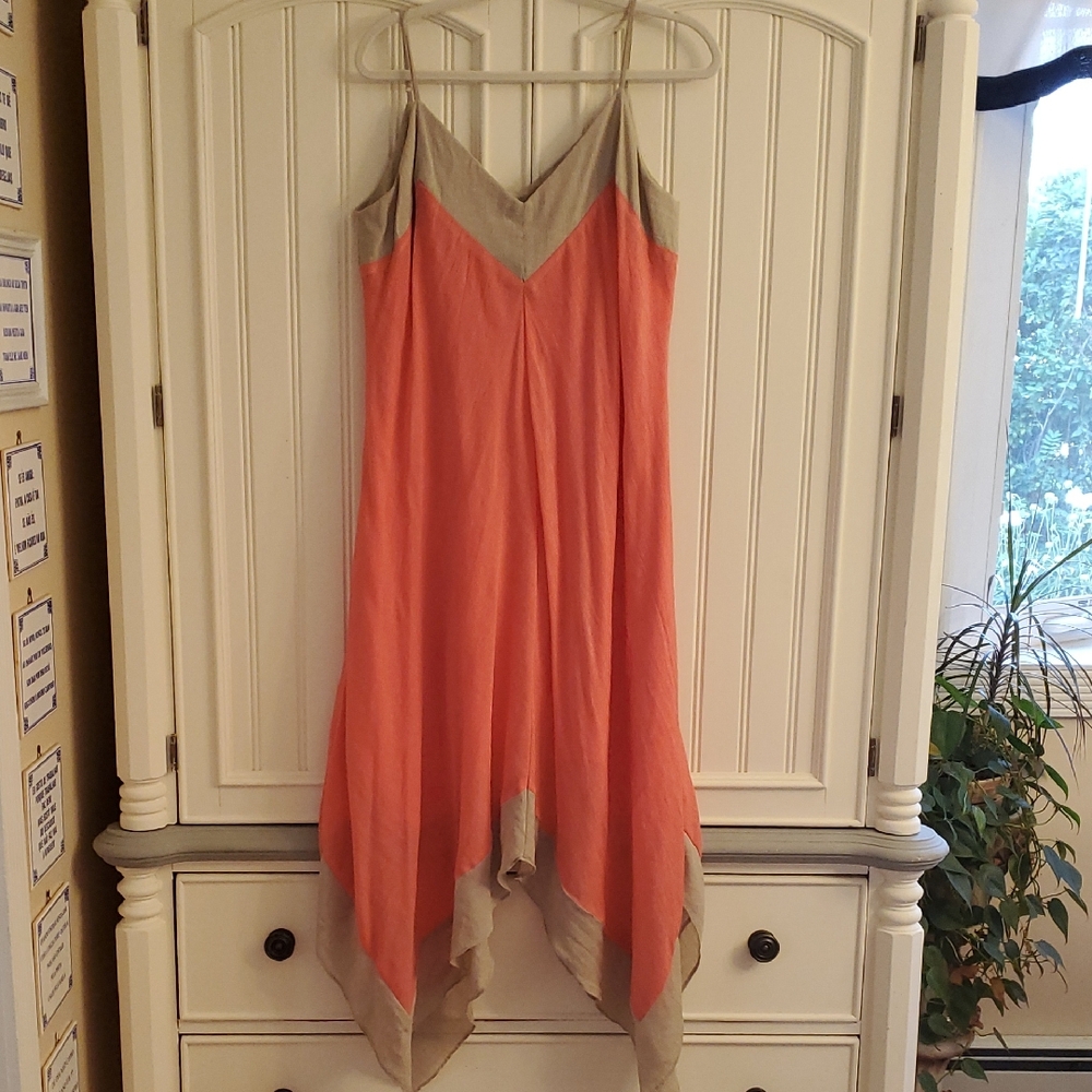 NIC+ZOE | Coral and Beige Dress
